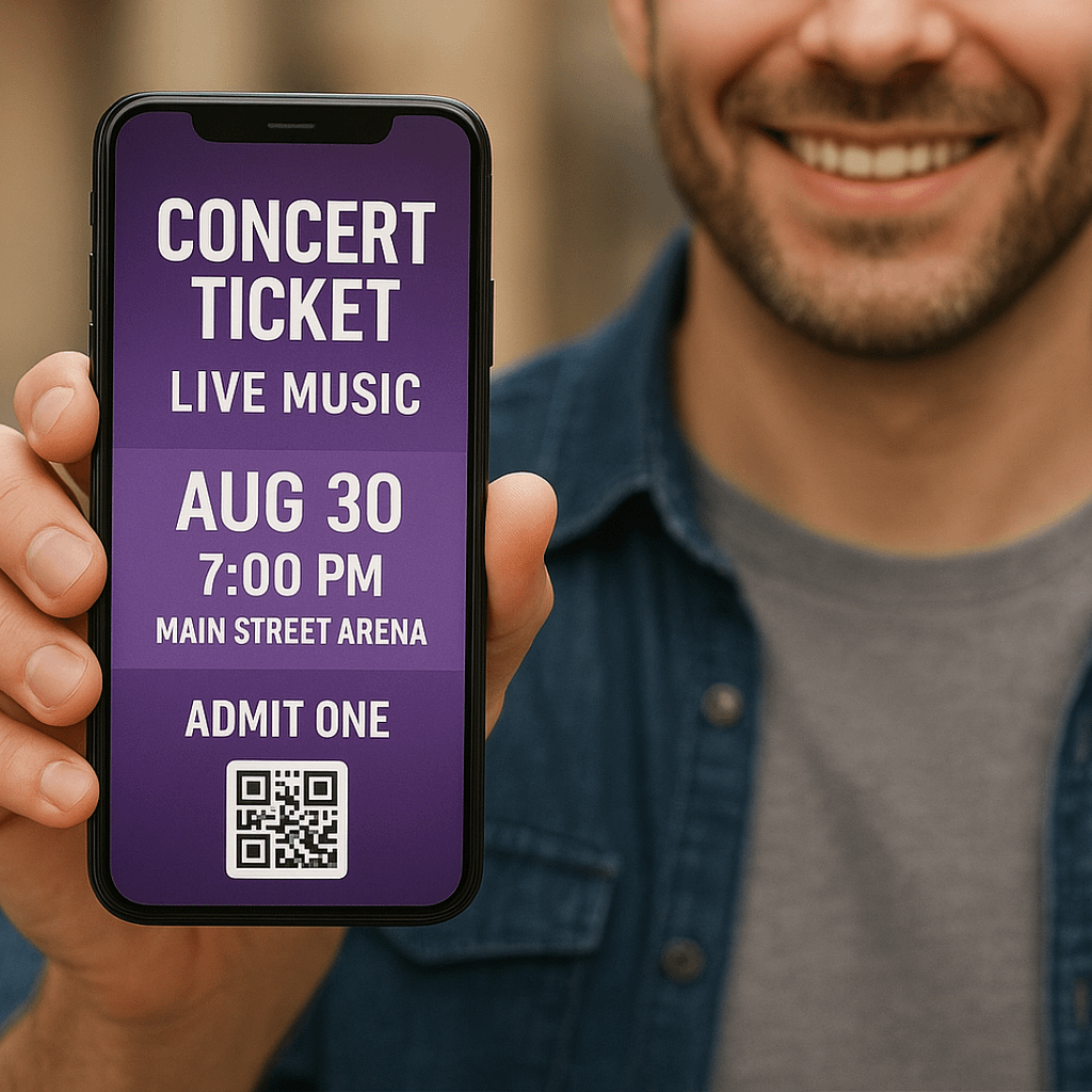 E-ticket for a concert