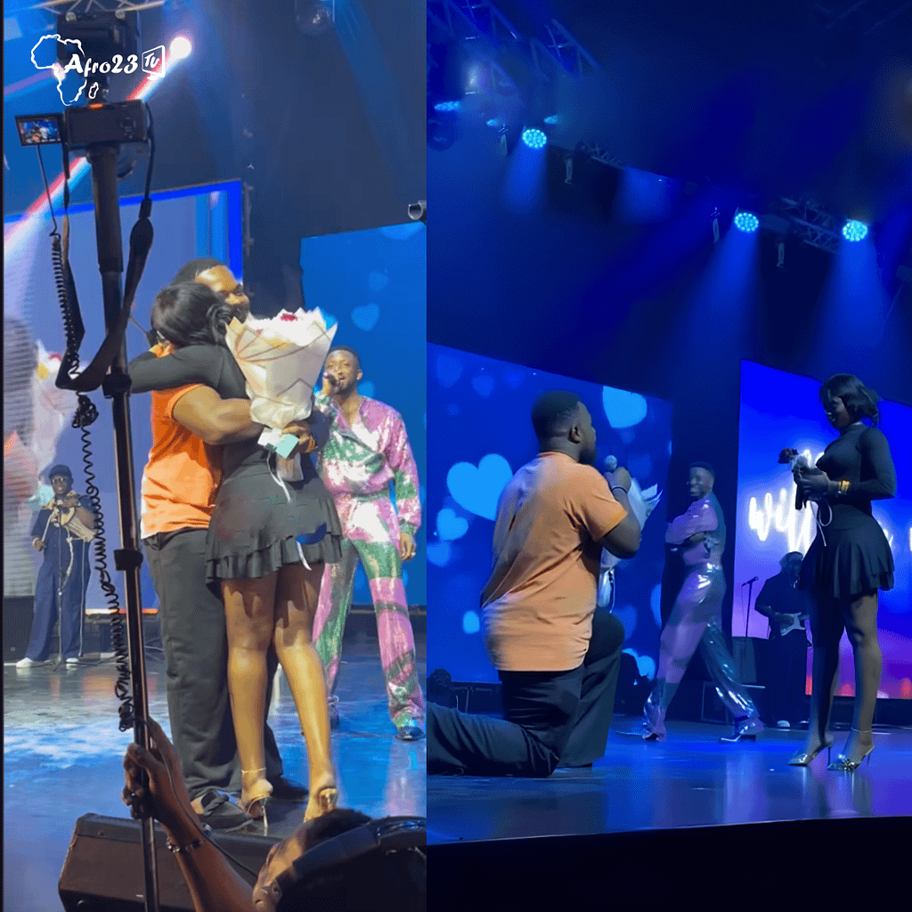 Man proposes to girlfriend at Chike's concert