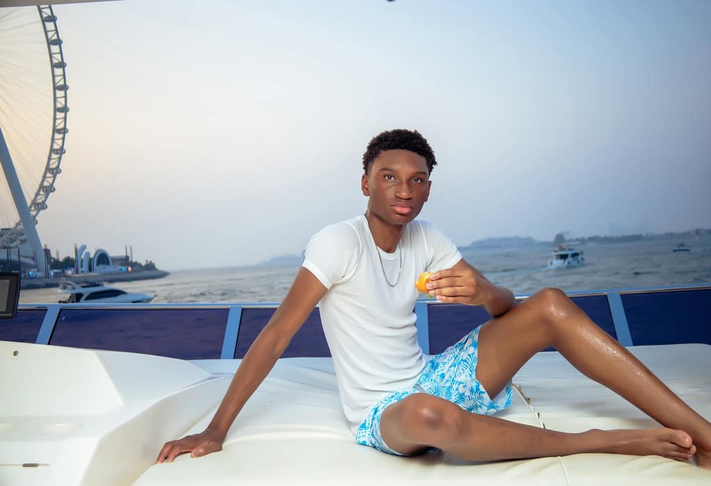 A guest at OZ's 50th birthday bash