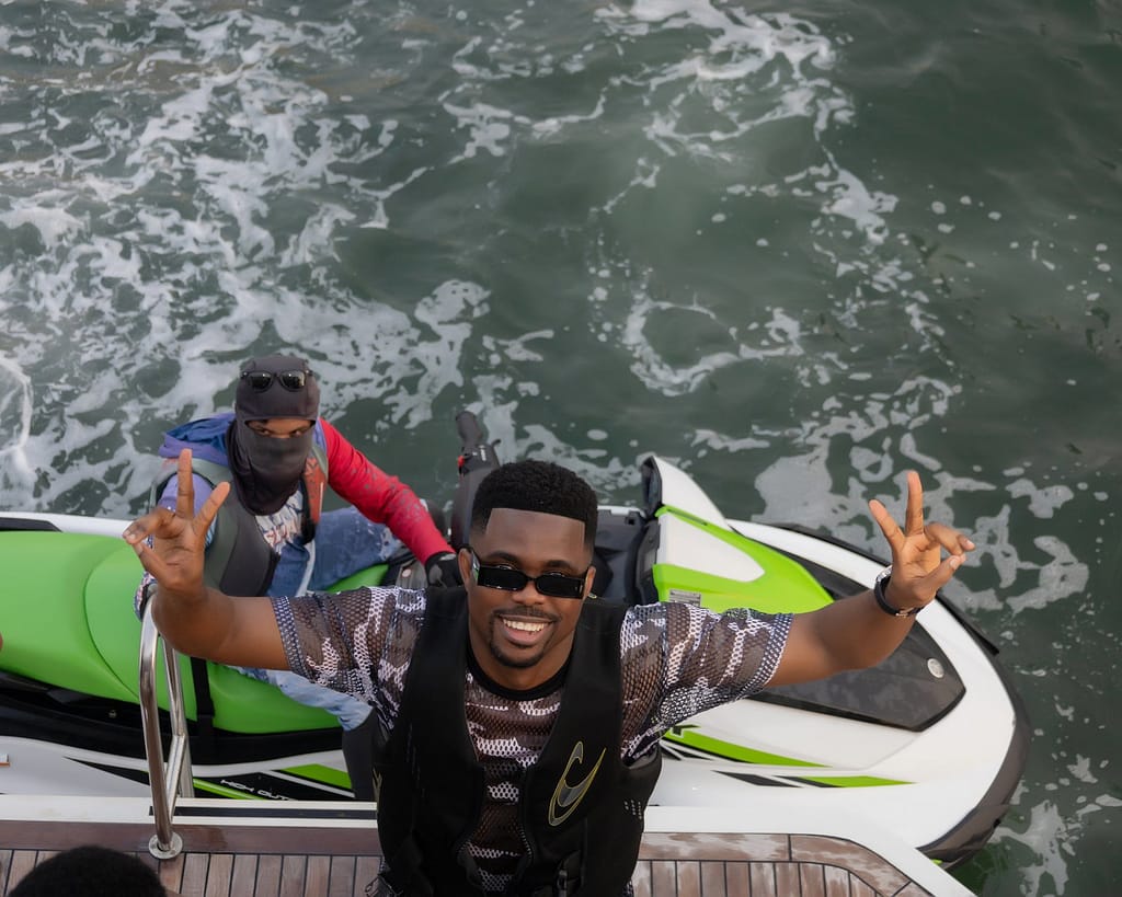 Guests hopping on jetskis