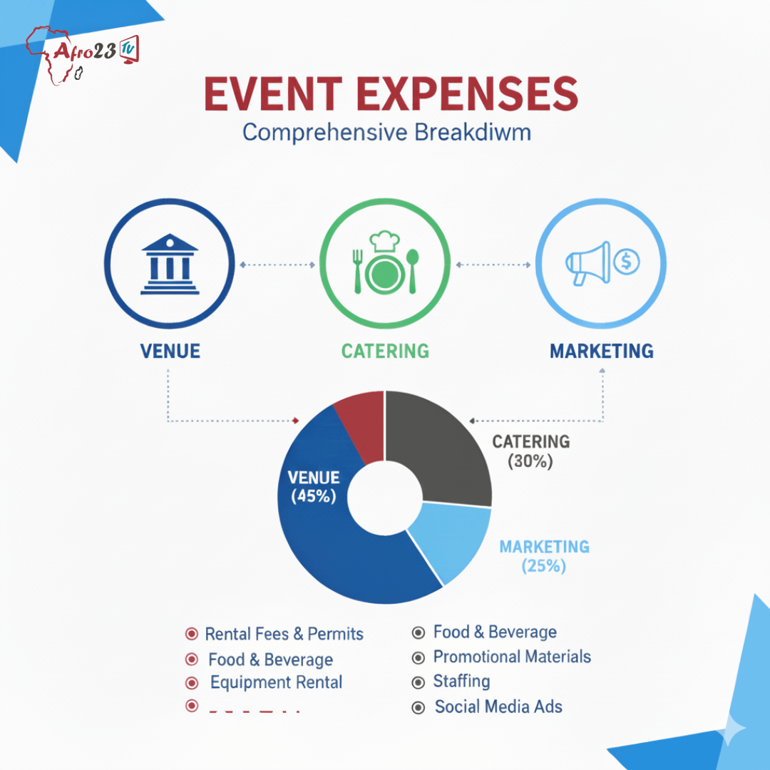 List all event expenses: