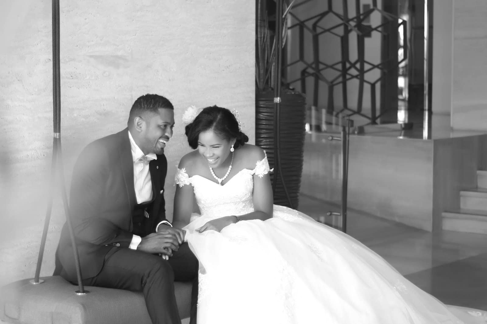 Zinny and Uzoma on their wedding day