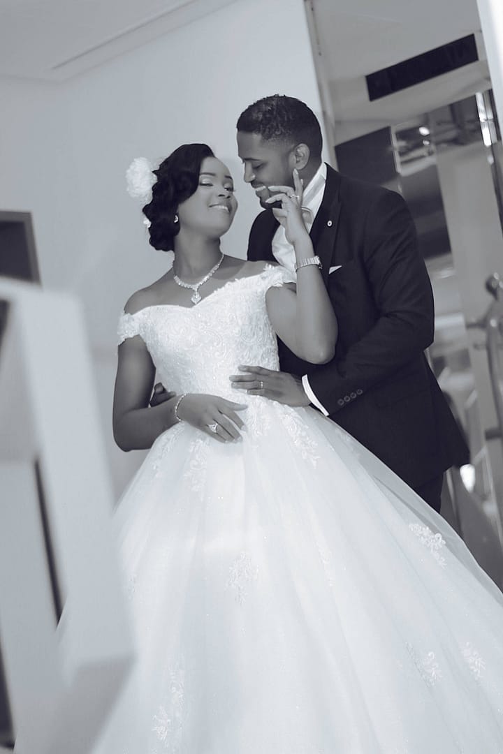 Zinny and Uzoma on their wedding day