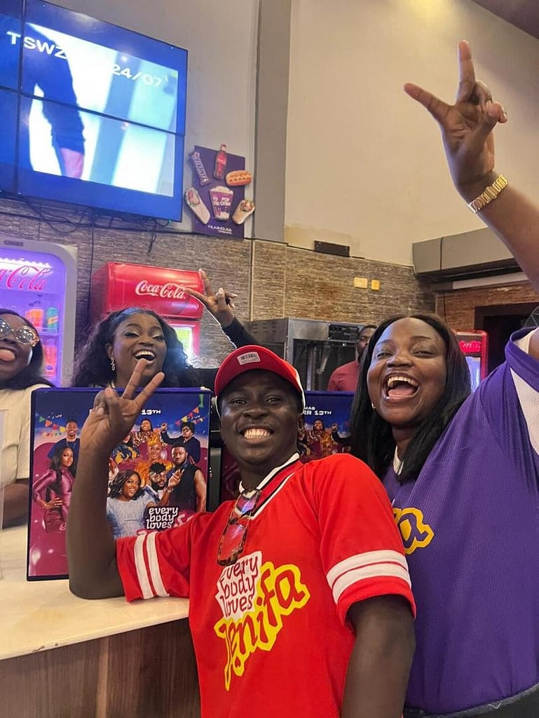 Olayemi Oshodi with Funke Akindele and Team